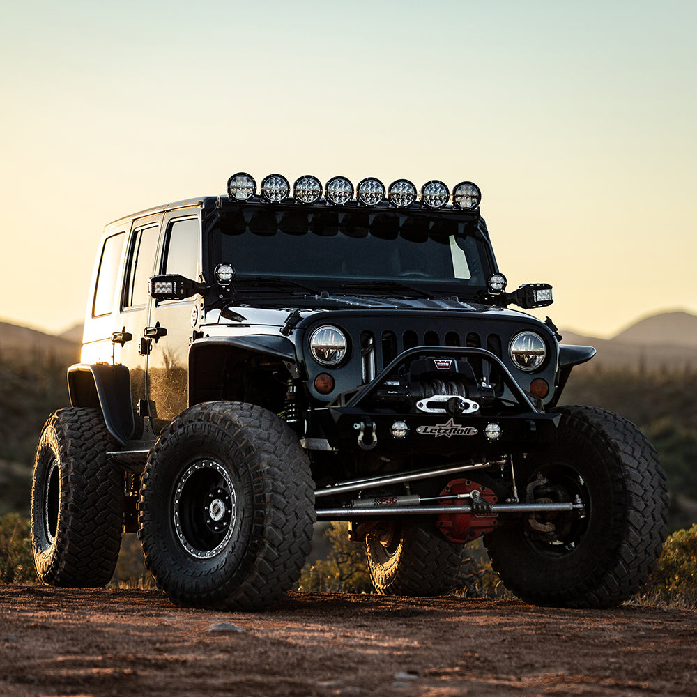 RIGID Industries 360Series 6 LED OffRoad Fog Light Drive Beam wRed Backlight Black Housing 36205