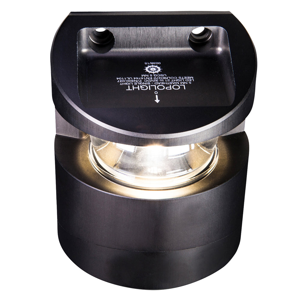 Lopolight Series 300037 Masthead Light 5NM Vertical Mount White Black Housing 300037B